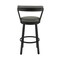 Armen Living Bryant 26" Counter Height Swivel Bar Stool in Black Finish and Gray Faux Leather LCBYBABLGR26 - alternate 4